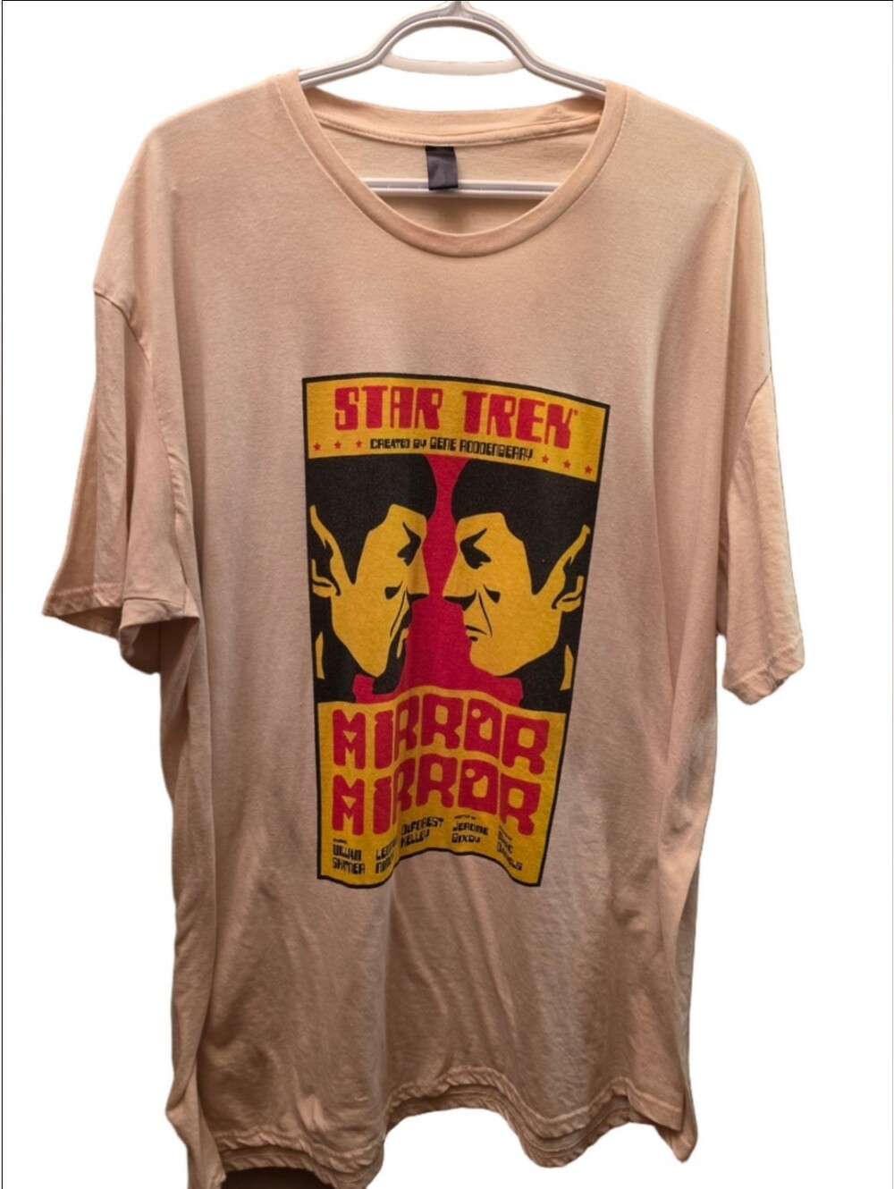 Star Trek Mirror Mirror Spock Graphic Tee Retro Sci Fi Oversized T-Shirt XL/2XL